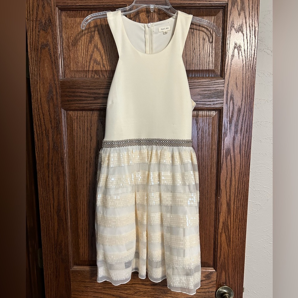 White Sequence Dress